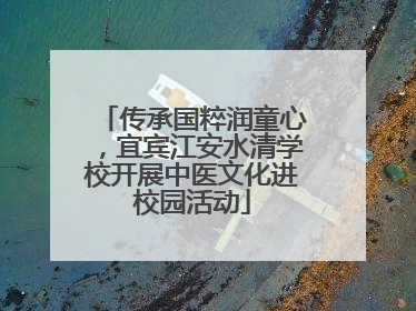 传承国粹润童心，宜宾江安水清学校开展中医文化进校园活动