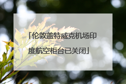伦敦盖特威克机场印度航空柜台已关闭
