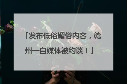 发布低俗媚俗内容，赣州一自媒体被约谈！