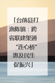台前县打渔陈镇：跨省联建架通“连心桥” 惠及民生促振兴