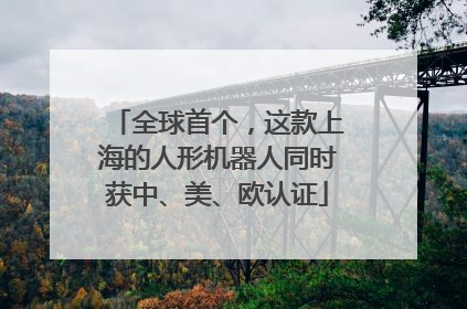 全球首个，这款上海的人形机器人同时获中、美、欧认证