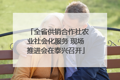 全省供销合作社农业社会化服务 现场推进会在泰兴召开