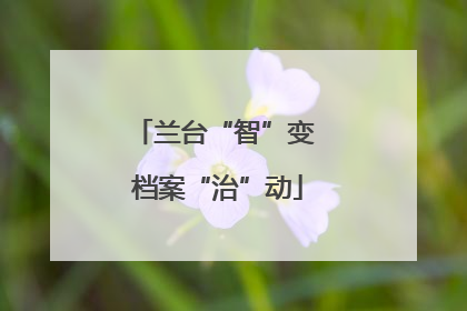 兰台“智”变 档案“治”动