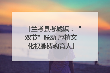 兰考县考城镇：“双节”联动 厚植文化根脉铸魂育人