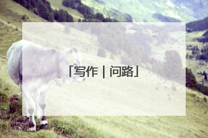 写作｜问路