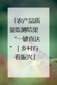 农产品质量监测结果“一键直达”｜乡村行·看振兴