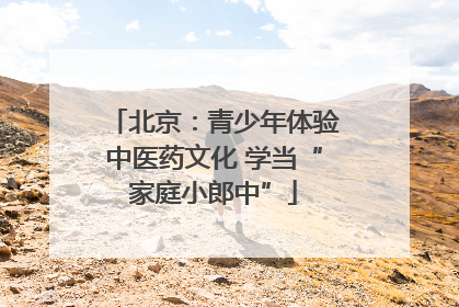 北京：青少年体验中医药文化 学当“家庭小郎中”