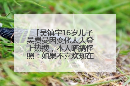 吴镇宇16岁儿子吴费曼因变化太大登上热搜，本人晒搞怪照：如果不喜欢现在的我可以离开