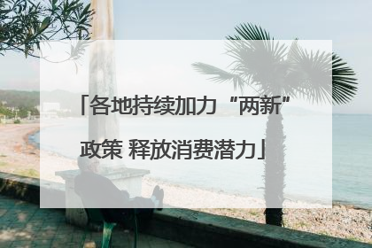 各地持续加力“两新”政策 释放消费潜力