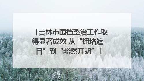 吉林市围挡整治工作取得显著成效 从“拥堵遮目”到“豁然开朗”