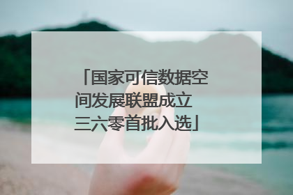 国家可信数据空间发展联盟成立 三六零首批入选