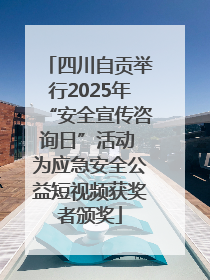 四川自贡举行2025年“安全宣传咨询日”活动 为应急安全公益短视频获奖者颁奖