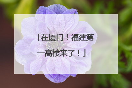 在厦门！福建第一高楼来了！