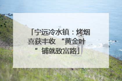 宁远冷水镇：烤烟喜获丰收 “黄金叶”铺就致富路