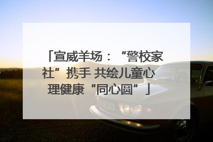 宣威羊场：“警校家社”携手 共绘儿童心理健康“同心圆”