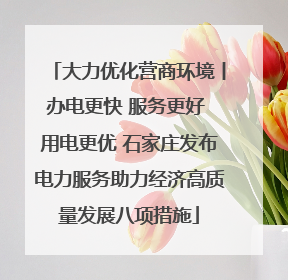 大力优化营商环境丨办电更快 服务更好 用电更优 石家庄发布电力服务助力经济高质量发展八项措施