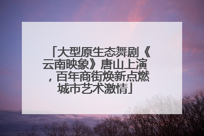 大型原生态舞剧《云南映象》唐山上演，百年商街焕新点燃城市艺术激情