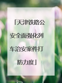 天津铁路公安全面强化列车治安案件打防力度