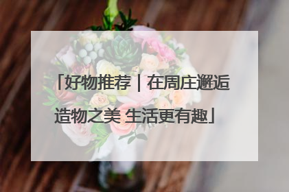 好物推荐｜在周庄邂逅造物之美 生活更有趣