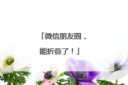 微信朋友圈，能折叠了！