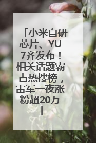 小米自研芯片、YU7齐发布！相关话题霸占热搜榜，雷军一夜涨粉超20万