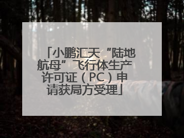 小鹏汇天“陆地航母”飞行体生产许可证（PC）申请获局方受理