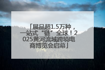 展品超1.5万种，一站式“链”全球！2025黄河流域跨境电商博览会启幕