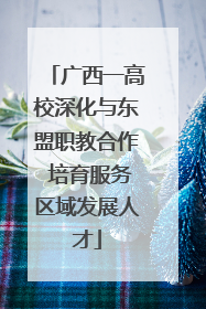 广西一高校深化与东盟职教合作 培育服务区域发展人才