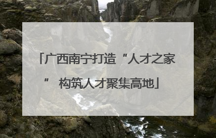 广西南宁打造“人才之家” 构筑人才聚集高地