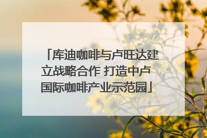 库迪咖啡与卢旺达建立战略合作 打造中卢国际咖啡产业示范园