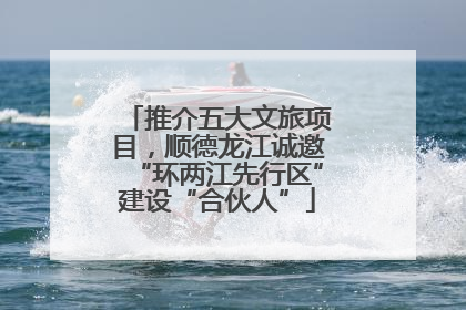 推介五大文旅项目，顺德龙江诚邀“环两江先行区”建设“合伙人”