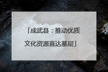 成武县：推动优质文化资源直达基层