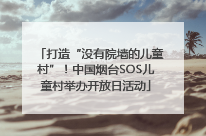 打造“没有院墙的儿童村”！中国烟台SOS儿童村举办开放日活动