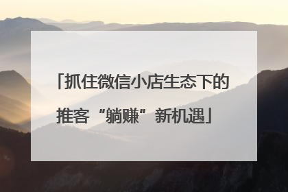 抓住微信小店生态下的推客“躺赚”新机遇