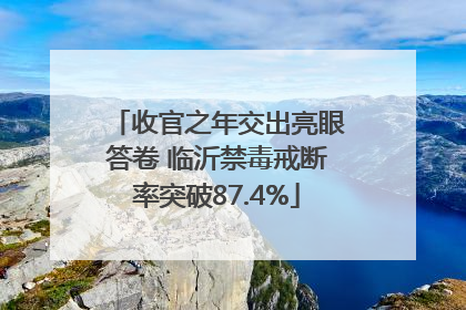 收官之年交出亮眼答卷 临沂禁毒戒断率突破87.4%