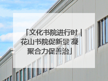 文化书院进行时｜花山书院促新景 凝聚合力促善治