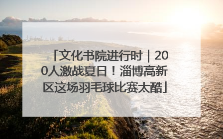 文化书院进行时｜200人激战夏日！淄博高新区这场羽毛球比赛太酷