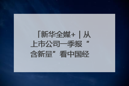 新华全媒+｜从上市公司一季报“含新量”看中国经济发展向“新”