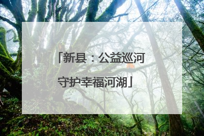 新县：公益巡河守护幸福河湖