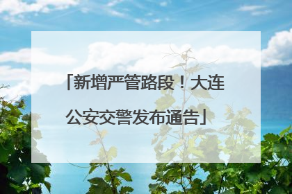 新增严管路段！大连公安交警发布通告