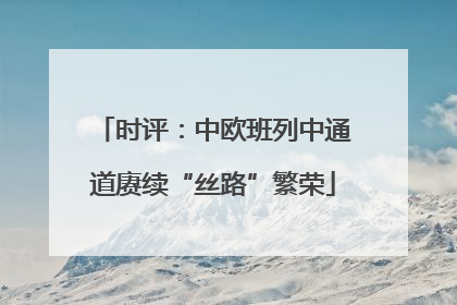 时评：中欧班列中通道赓续“丝路”繁荣