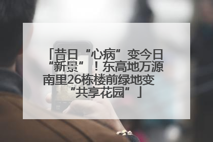 昔日“心病”变今日“新景”！东高地万源南里26栋楼前绿地变“共享花园”