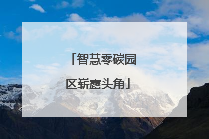 智慧零碳园区崭露头角