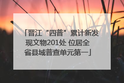 晋江“四普”累计新发现文物201处 位居全省县域普查单元第一