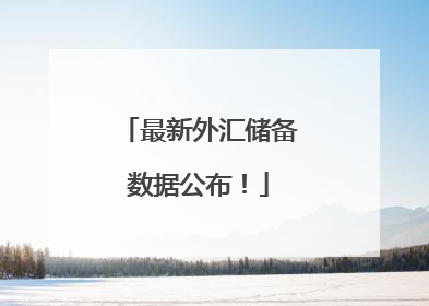 最新外汇储备数据公布！