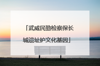 武威民勤检察保长城遗址护文化基因