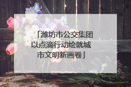 潍坊市公交集团以点滴行动绘就城市文明新画卷