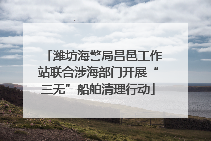 潍坊海警局昌邑工作站联合涉海部门开展“三无”船舶清理行动
