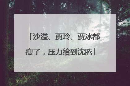 沙溢、贾玲、贾冰都瘦了，压力给到沈腾