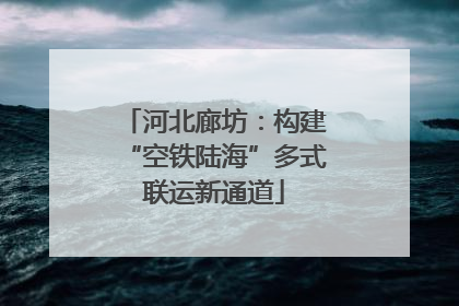 河北廊坊：构建“空铁陆海”多式联运新通道